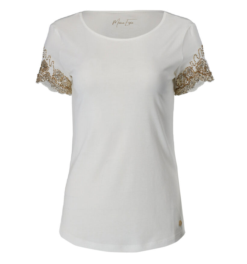 Maison Espin Ecru T-shirt (277940)