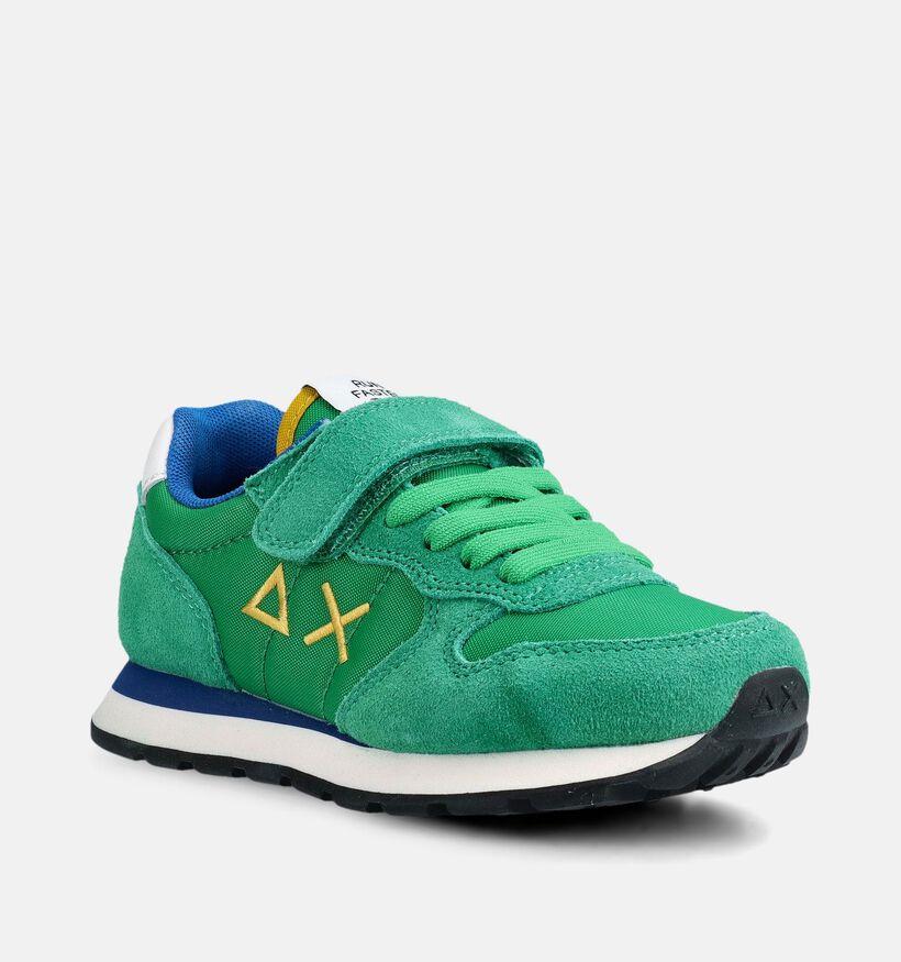 Sun68 Tom Solid Baskets basses en Vert pour filles, gar&ccedil;ons (369066) - pour semelles orthop&eacute;diques