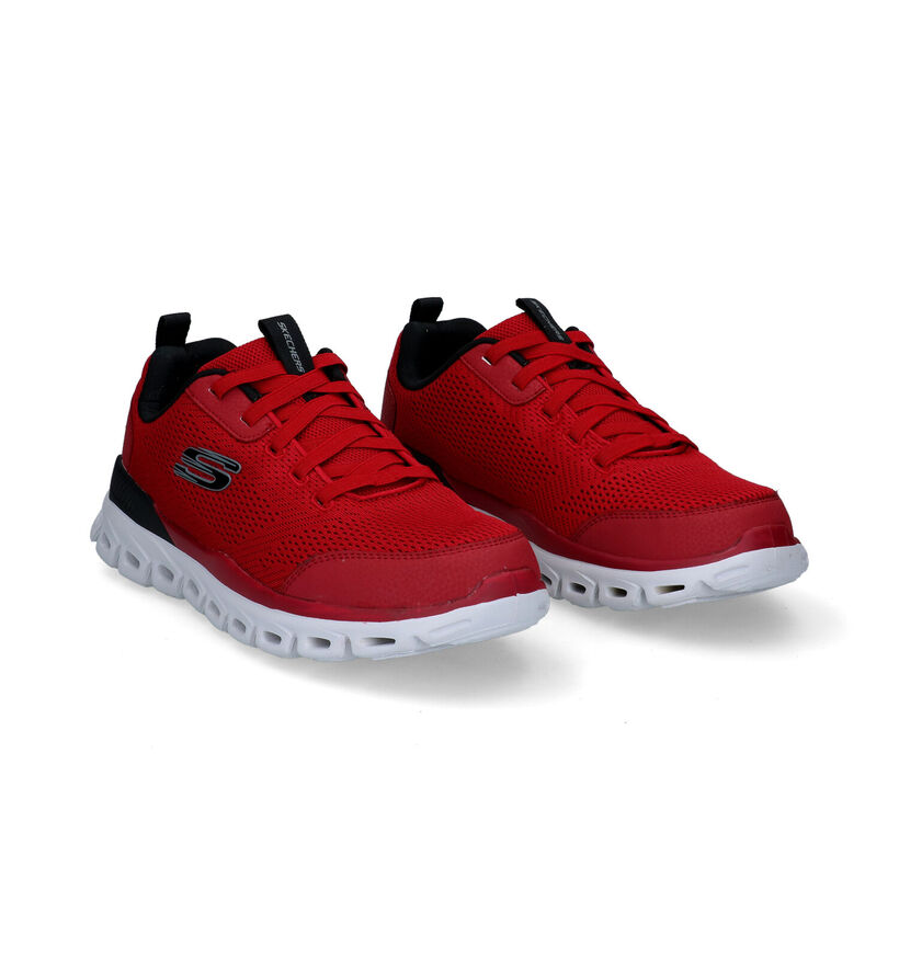 Skechers Glide Step Baskets en Rouge en textile (295649)