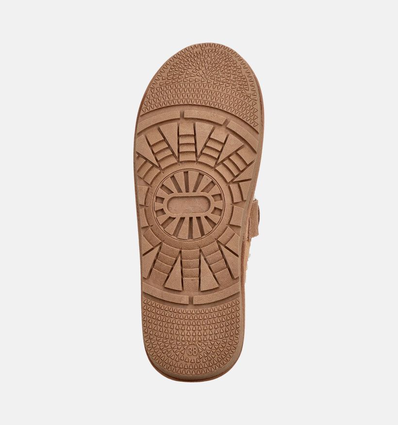 Laurent David Bruine Mocassin Pantoffels met Lichtbeige Sierstiksels voor dames (380863)