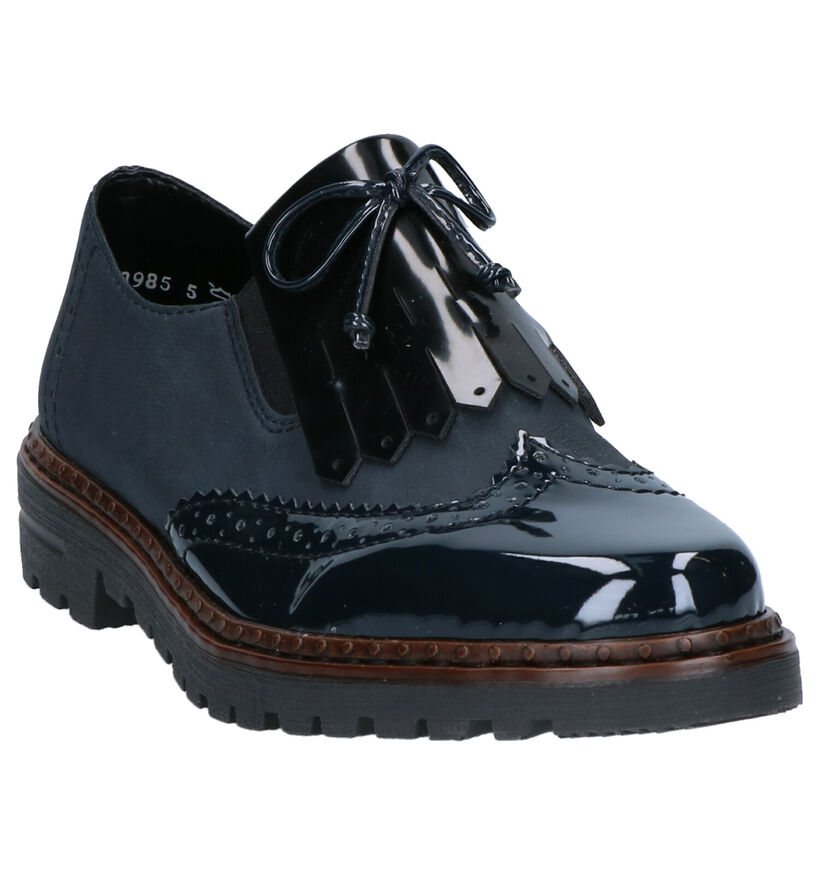 Rieker Chaussures slip-on en Bleu foncé en simili cuir (262102)