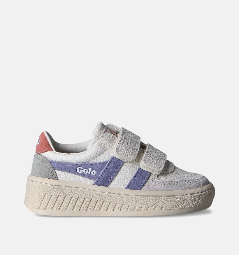 Gola 162 Granslam Trident Strap Baskets en Blanc pour garçons, filles (352375) - pour semelles orthopédiques