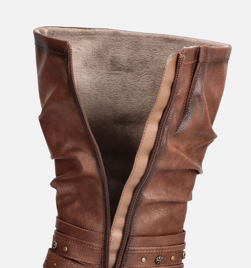 Mustang Bottes hautes en Cognac pour femmes (363700)