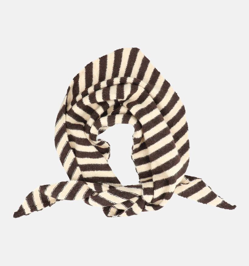 Laurent David Donkerbruine/Beige Sjaal voor dames (382921)