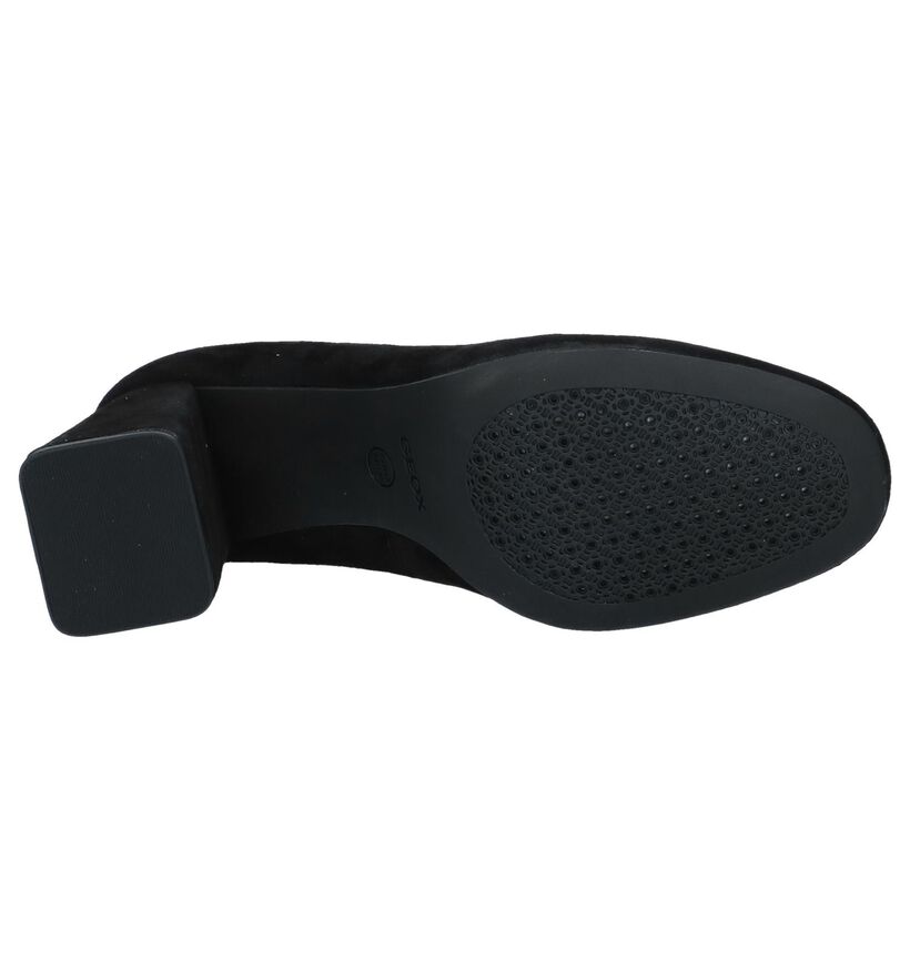 Geox Zwarte Pumps met Blokhak in daim (225563)