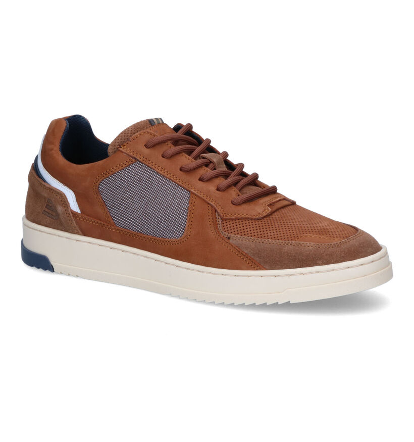 Bullboxer Cognac Veterschoenen voor heren (305746) - geschikt voor steunzolen