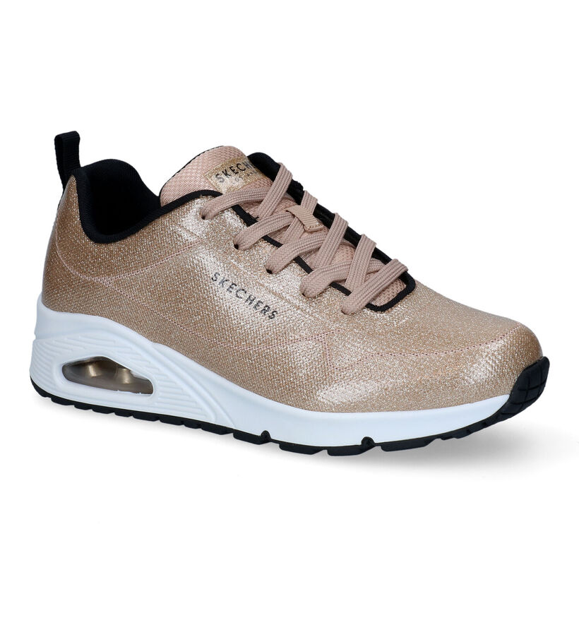 Skechers Uno Diamond Shatter Gouden Sneakers voor dames (326238)