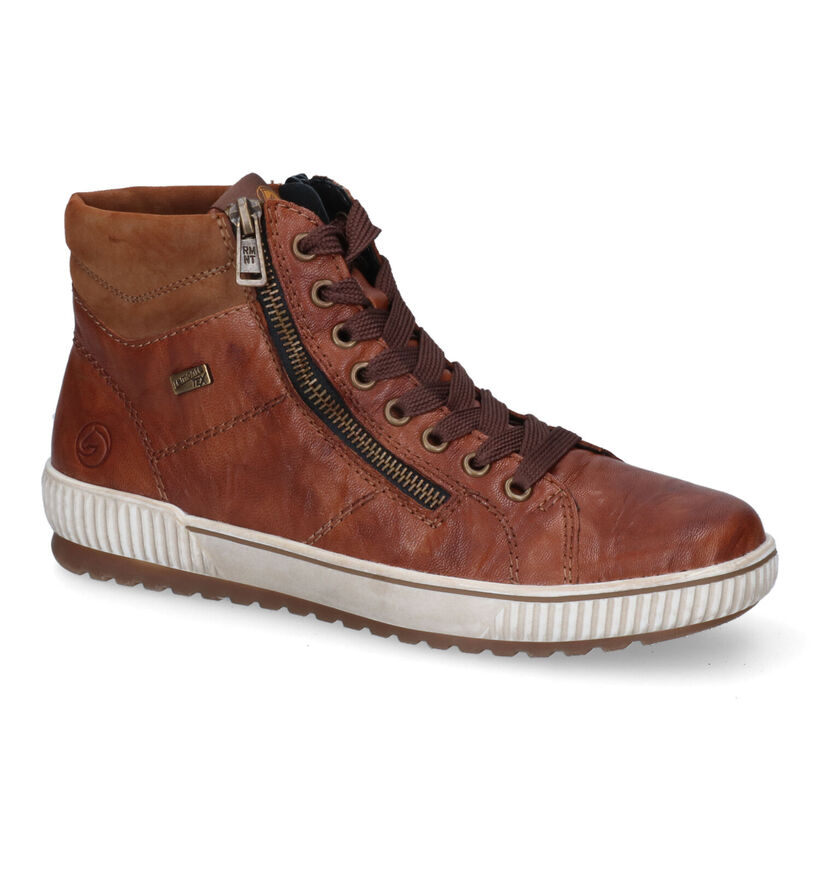 Remonte Cognac Hoge Sneakers voor dames (312331) - geschikt voor steunzolen