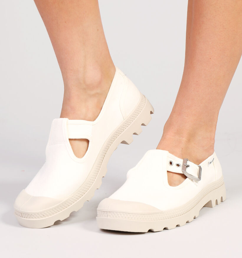 Palladium Pampa M-Jane Chaussures à sangle en Blanc pour femmes (351188)