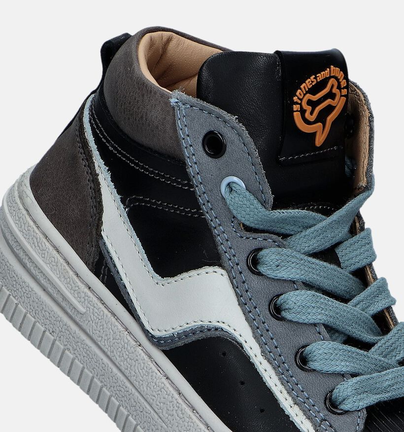 STONES and BONES Movie Bottines en Noir pour garçons (349163) - pour semelles orthopédiques