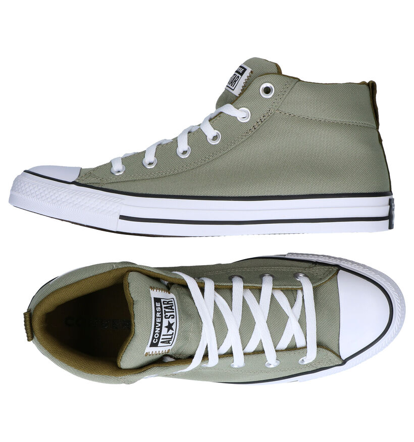 Converse Chuck Taylor All Star Baskets hautes en Bleu fonc&eacute; en textile (287175)
