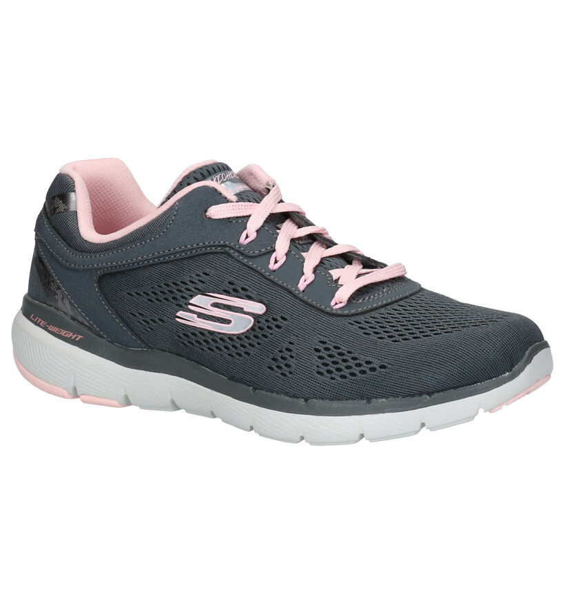 Skechers Flex Appeal Baskets en Noir en textile (286766)