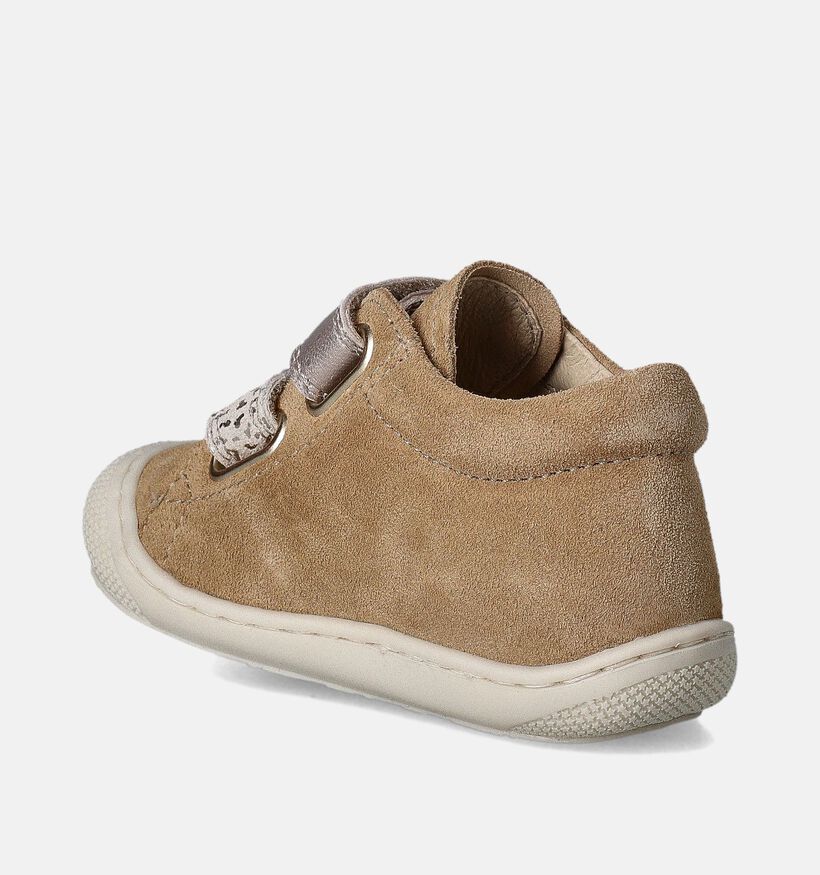 Naturino Corkel Suede Beige Babyschoentjes voor meisjes (359962) - geschikt voor steunzolen