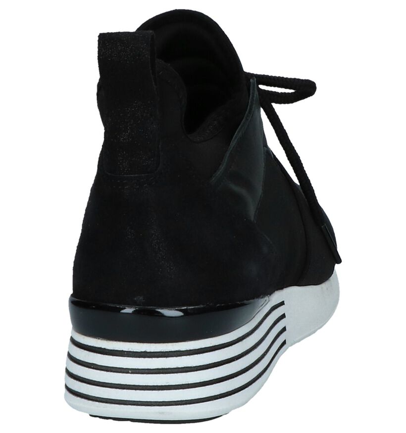 Hip Zwarte Slip-on Sneakers in leer (233962)