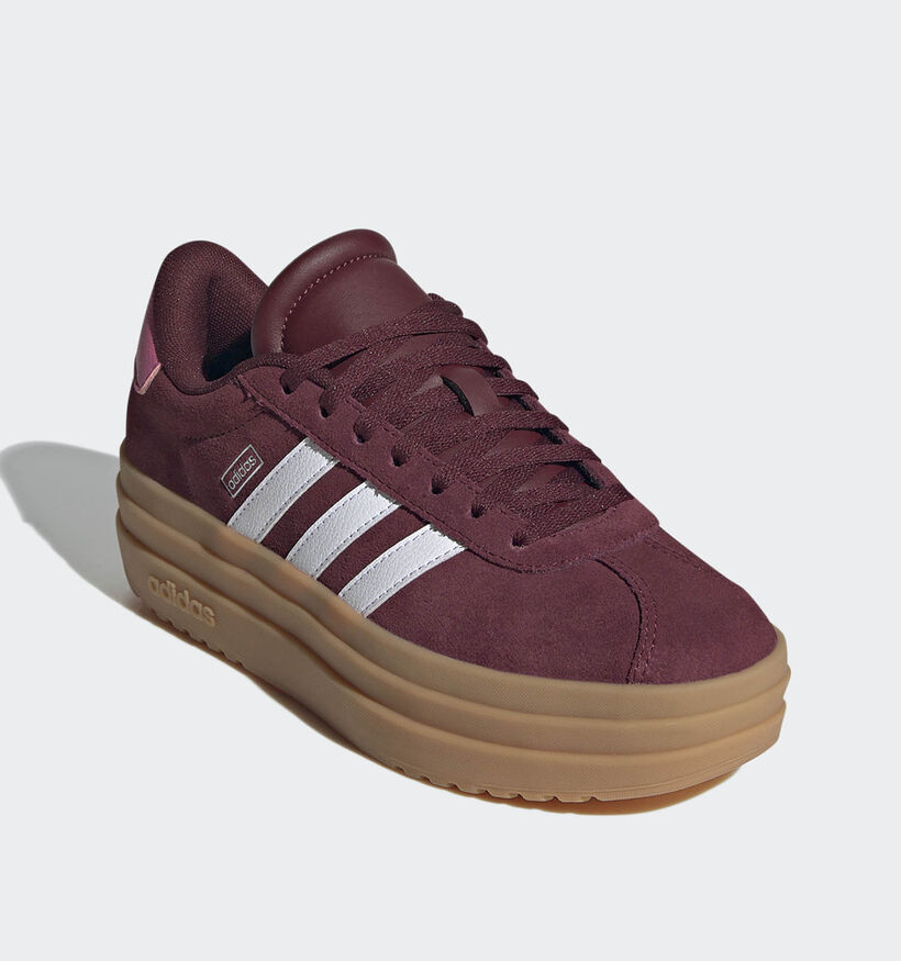 adidas VL Court Bold Baskets basses en Bordeaux pour filles (359699) - pour semelles orthopédiques