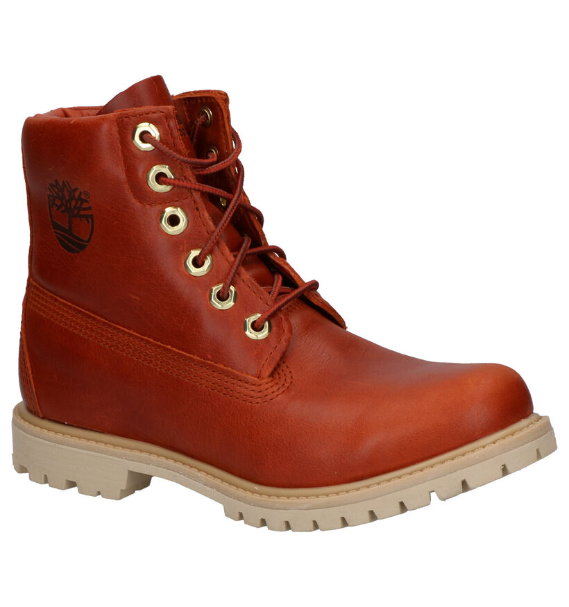 Timberland Paninara Collarles Bottines en Cognac en cuir (255332)