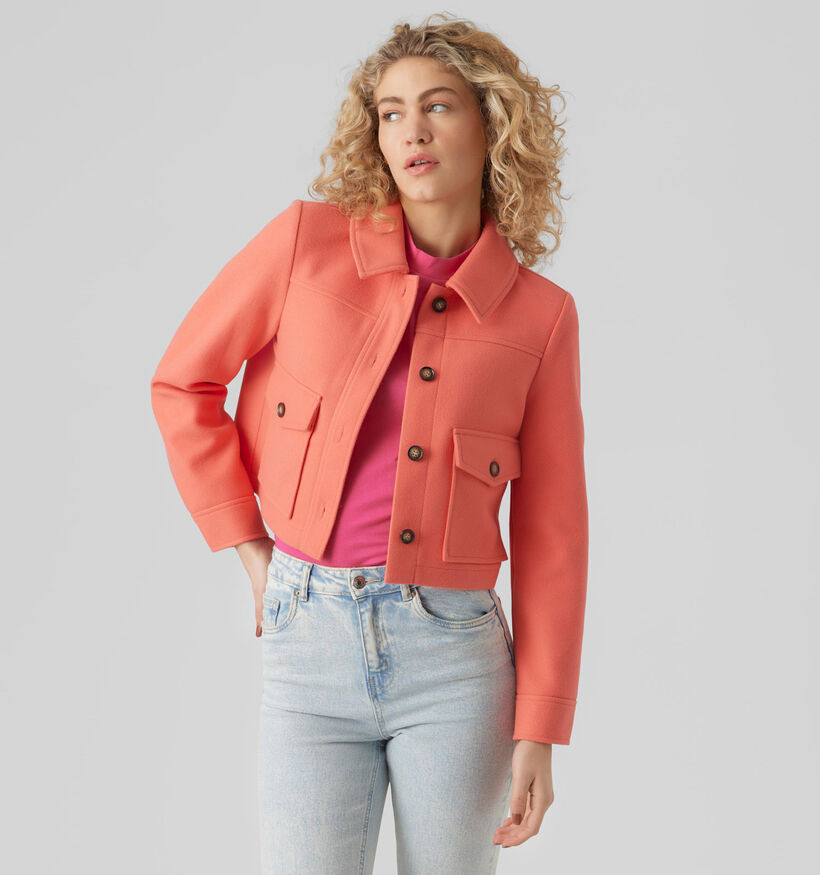 Vero Moda Vibe Manteau en Orange pour femmes (327013)