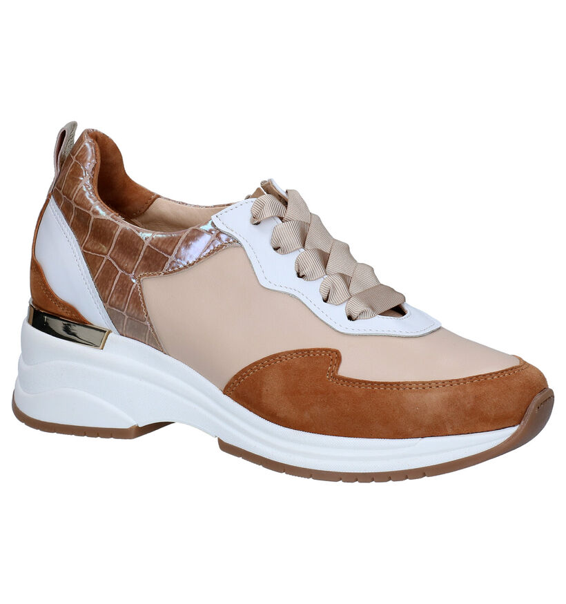 Softwaves Cognac Veterschoenen in leer (289942)