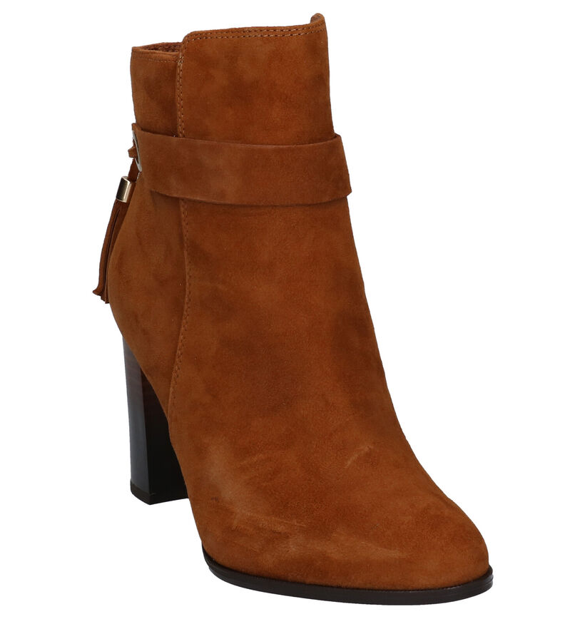 Tamaris TOUCH it Cognac Enkellaarzen in daim (280965)