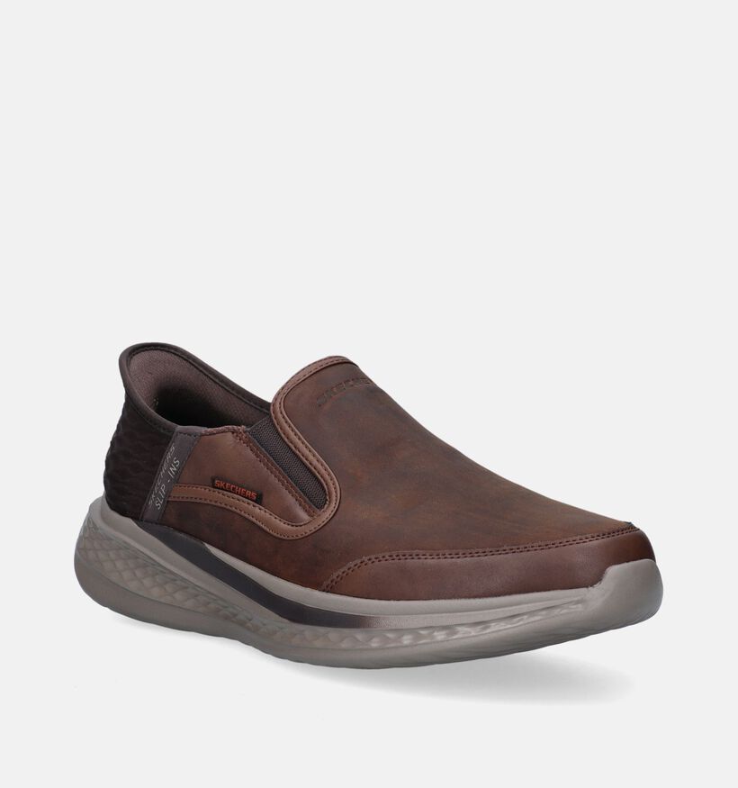 Skechers Slade Cognac Slip-ins voor heren (350326) - geschikt voor steunzolen
