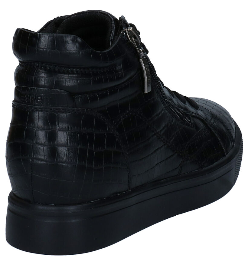 Esprit Granada Baskets Haute en Noir en simili cuir (279622)