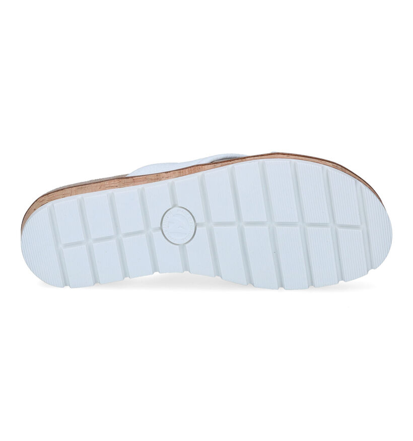 Solemade Mia Witte Slippers in leer (305190)