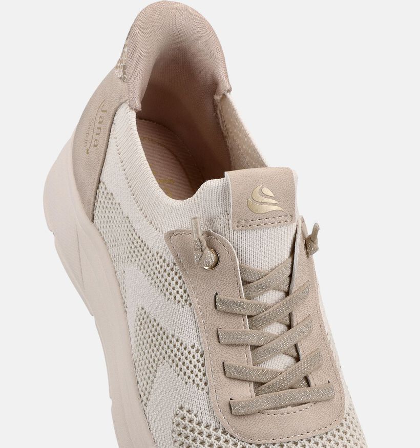 Jana Step-In Slip-ons en Beige pour femmes (367757) - pour semelles orthop&eacute;diques