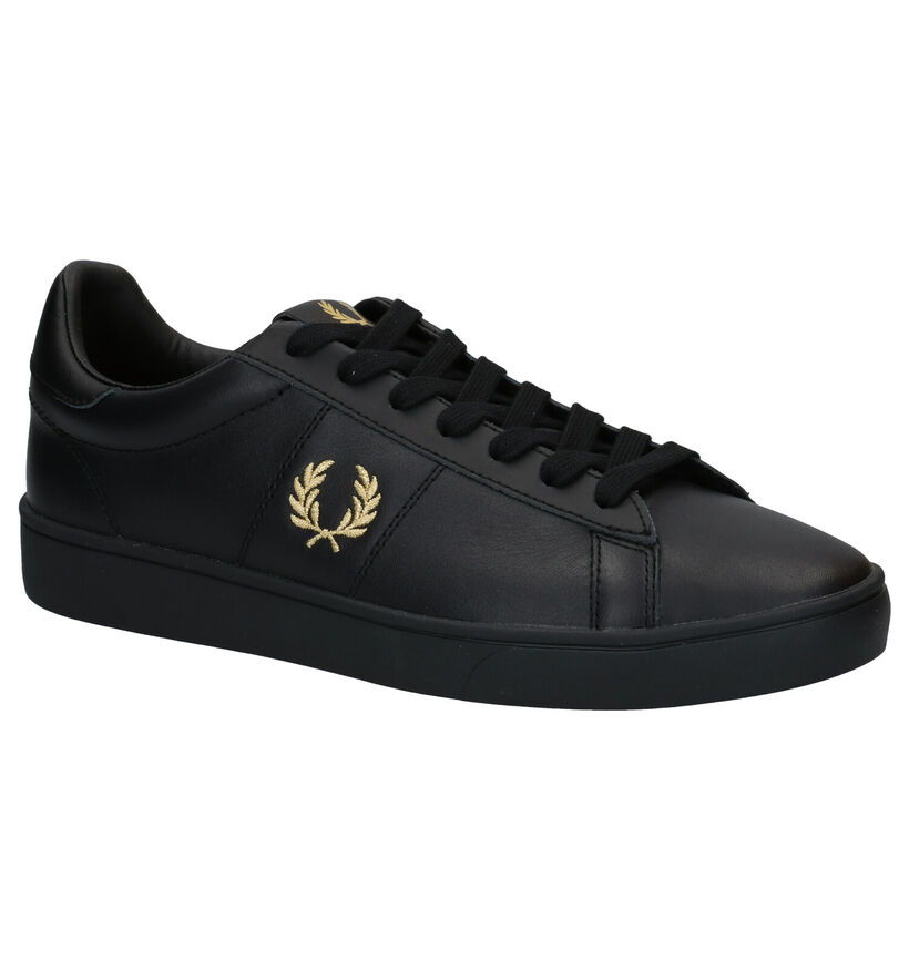 Fred Perry Zwarte Veterschoenen in leer (279085)