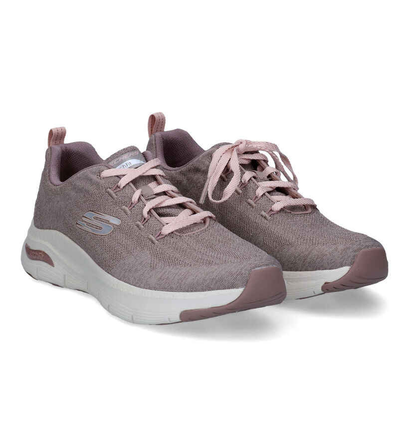 Skechers Arch Fit Comfy Wave Blauwe Sneakers voor dames (310701) - geschikt voor steunzolen