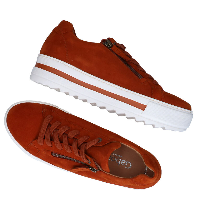 Gabor OptiFit Chaussures à lacets en Orange en nubuck (282323)