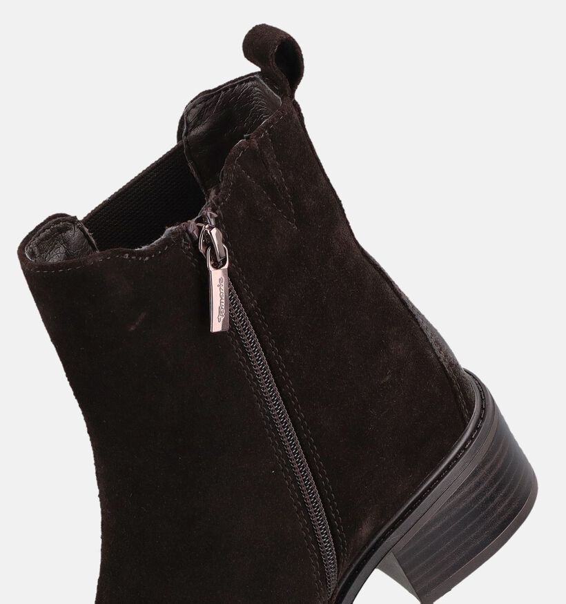 Tamaris Comfort Bottines en Brun fonc&eacute; pour femmes (376351) - pour semelles orthop&eacute;diques