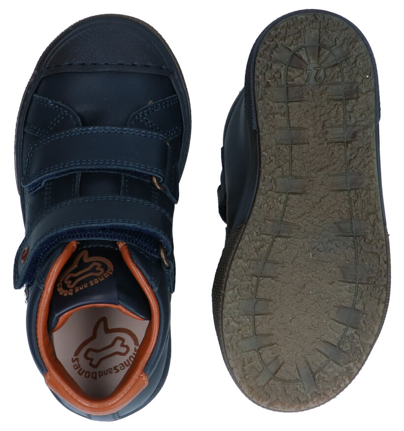 STONES and BONES Rosti Chaussures à velcro en Bleu pour garçons (313880) - pour semelles orthopédiques