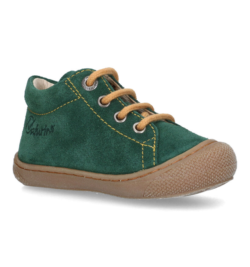 Naturino Cocoon Suede Chaussures pour bébé en Vert pour filles, garçons (331504) - pour semelles orthopédiques