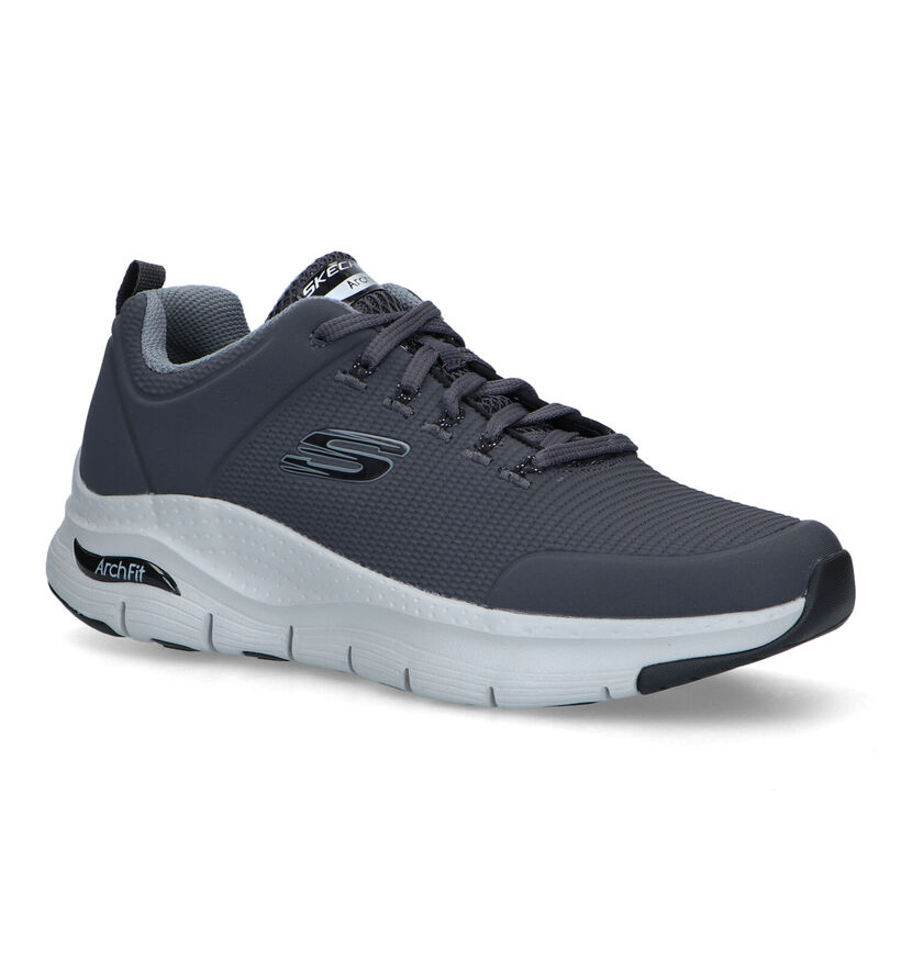 Skechers Arch Fit Titan Baskets en Bleu pour hommes (328114) - pour semelles orthopédiques