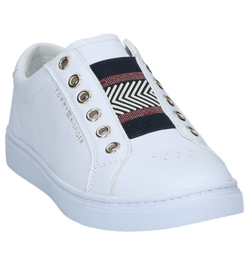 Witte Tommy Hilfiger Iconic Metallic Elastic Sneakers, , pdp