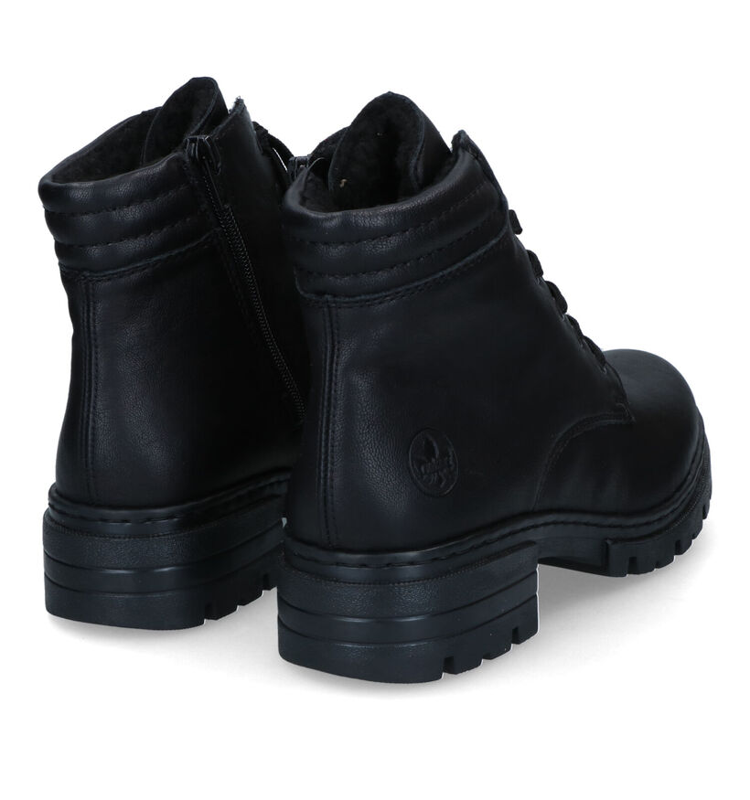 Rieker Boots à lacets en Noir en simili cuir (315949)