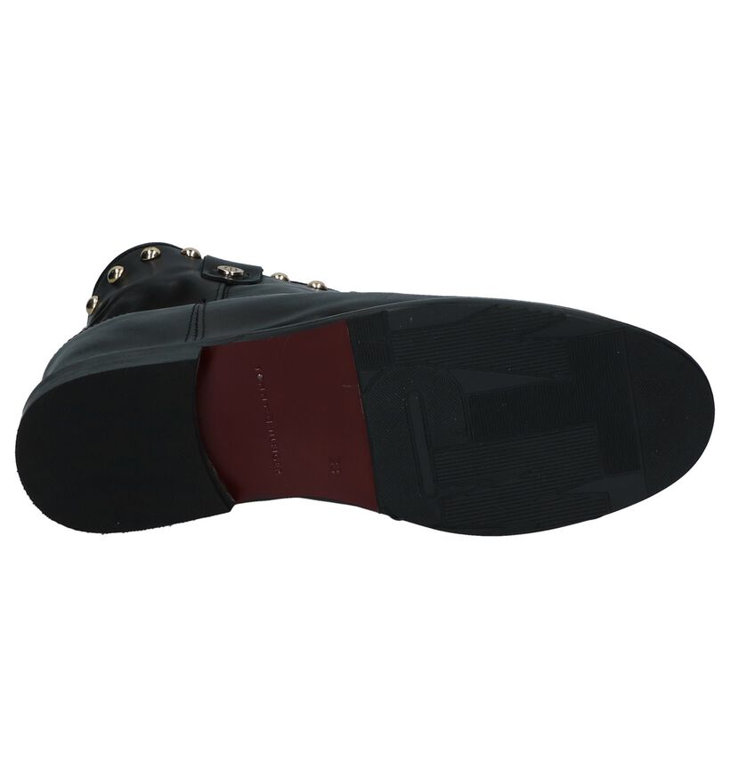 Zwarte Boots Tommy Hilfiger Round Stud Wedge in leer (225488)
