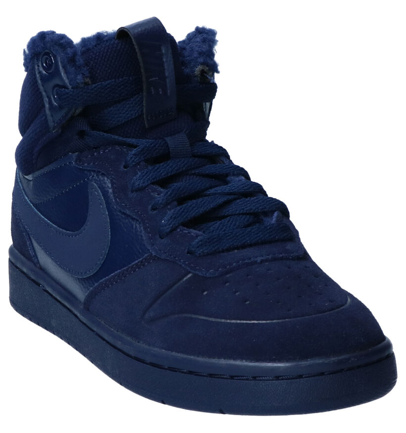 Nike Court Borough Sneakers Blauw in nubuck (261729)