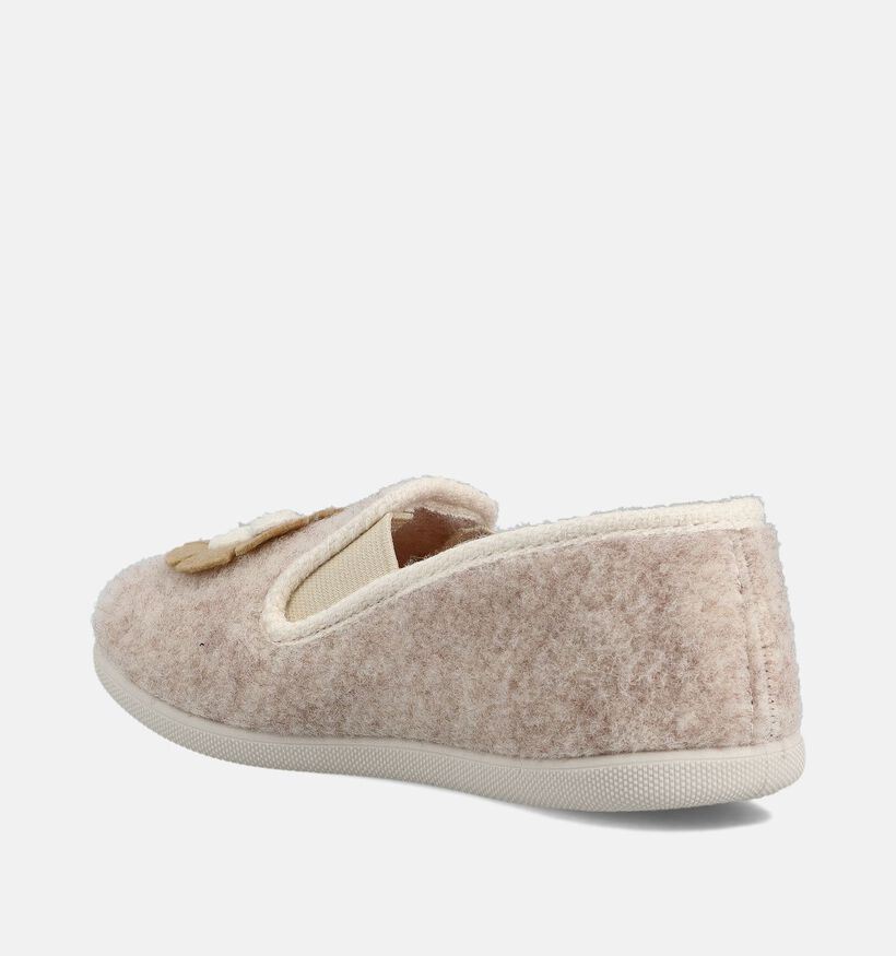 Little David Lion Pantoufles en Beige pour filles, garçons (364930) - pour semelles orthopédiques