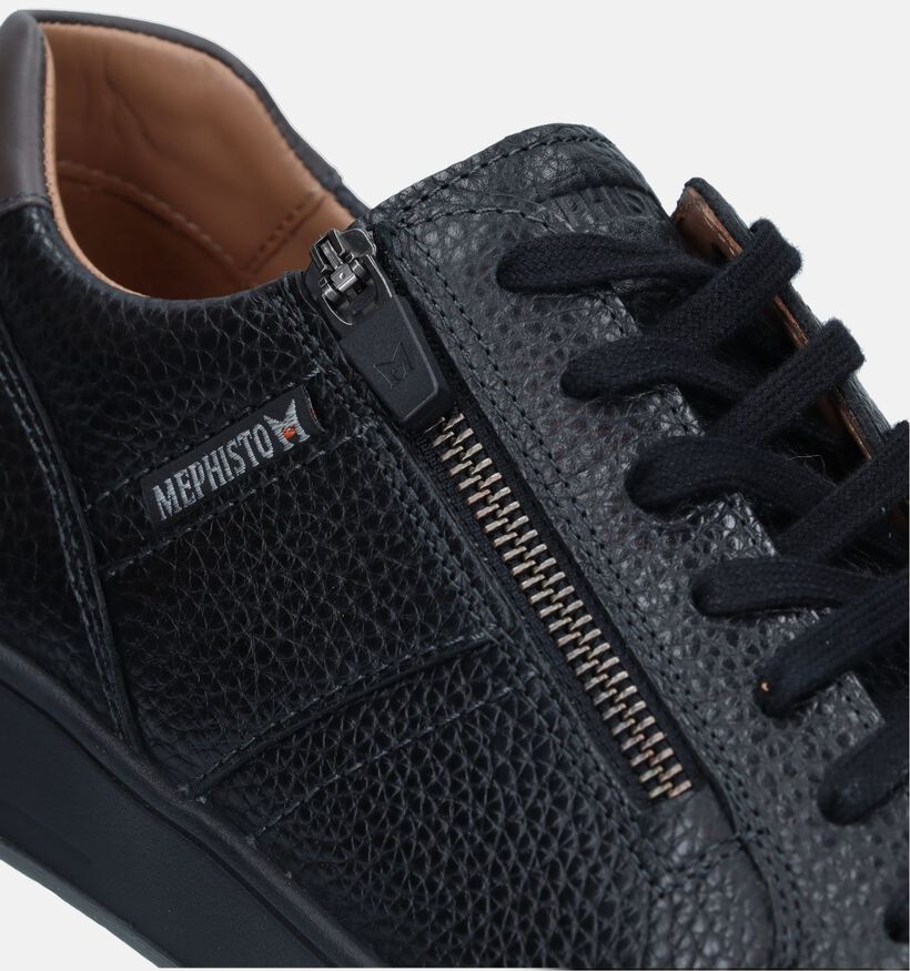 Mephisto Henrik Oregon Zwarte Veterschoenen voor heren (330694) - geschikt voor steunzolen