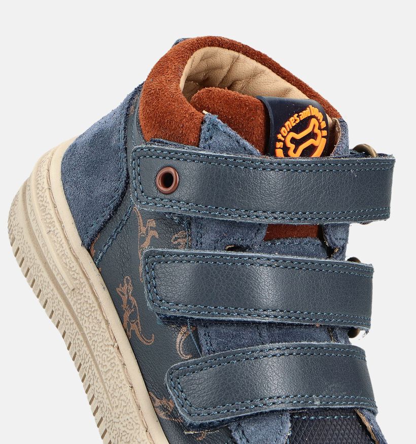 STONES and BONES Moral Chaussures hautes en Bleu foncé pour garçons (362025) - pour semelles orthopédiques