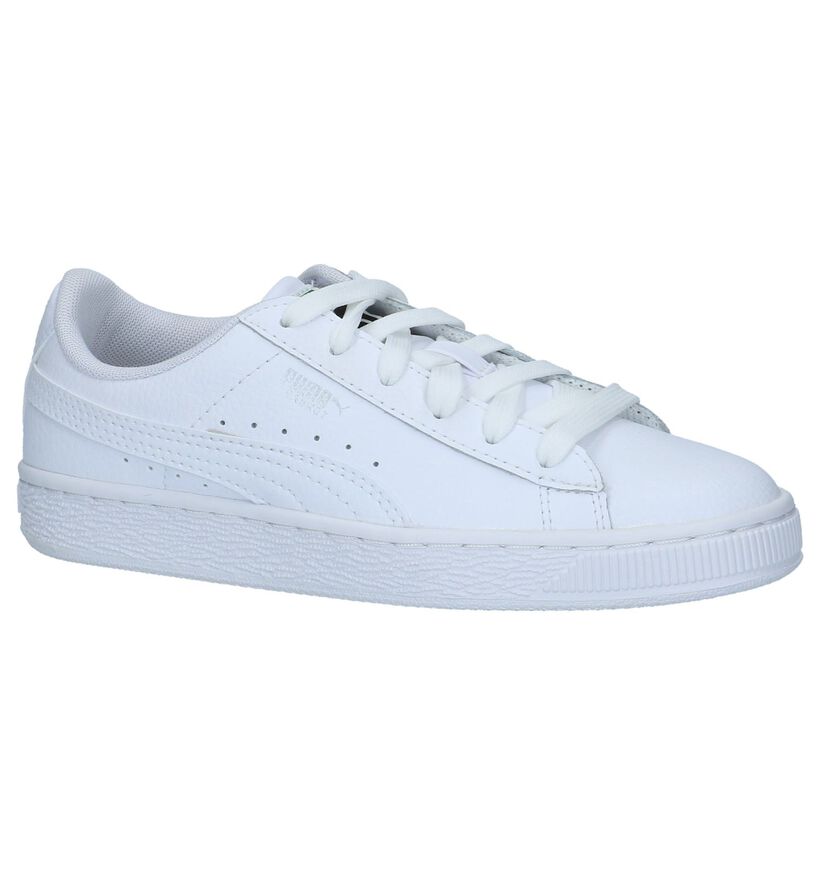 Puma Basket Classic Witte Sneakers in kunstleer (265645)