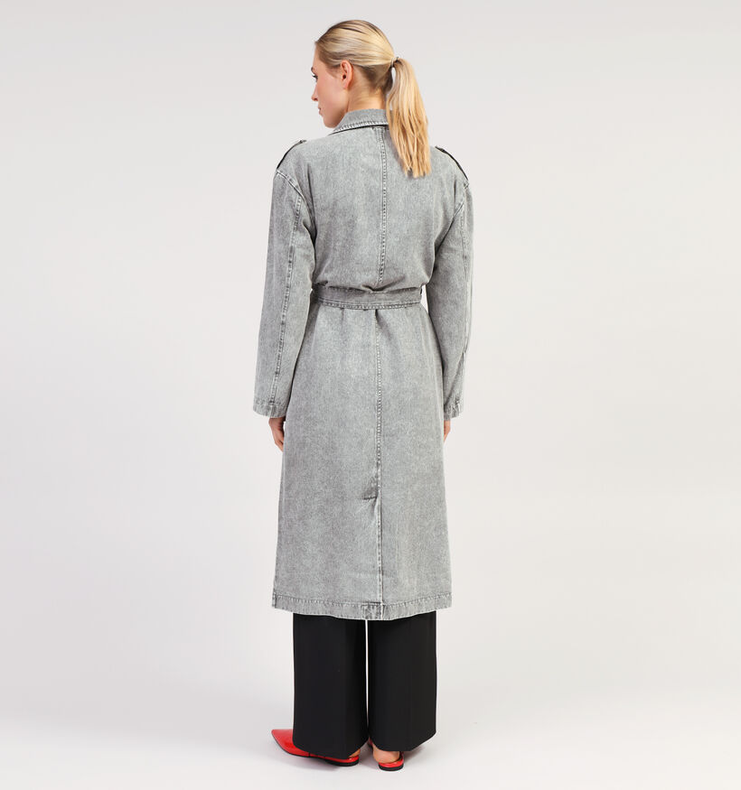 Vila Ci Manteau long en jeans en Gris pour femmes (353002)
