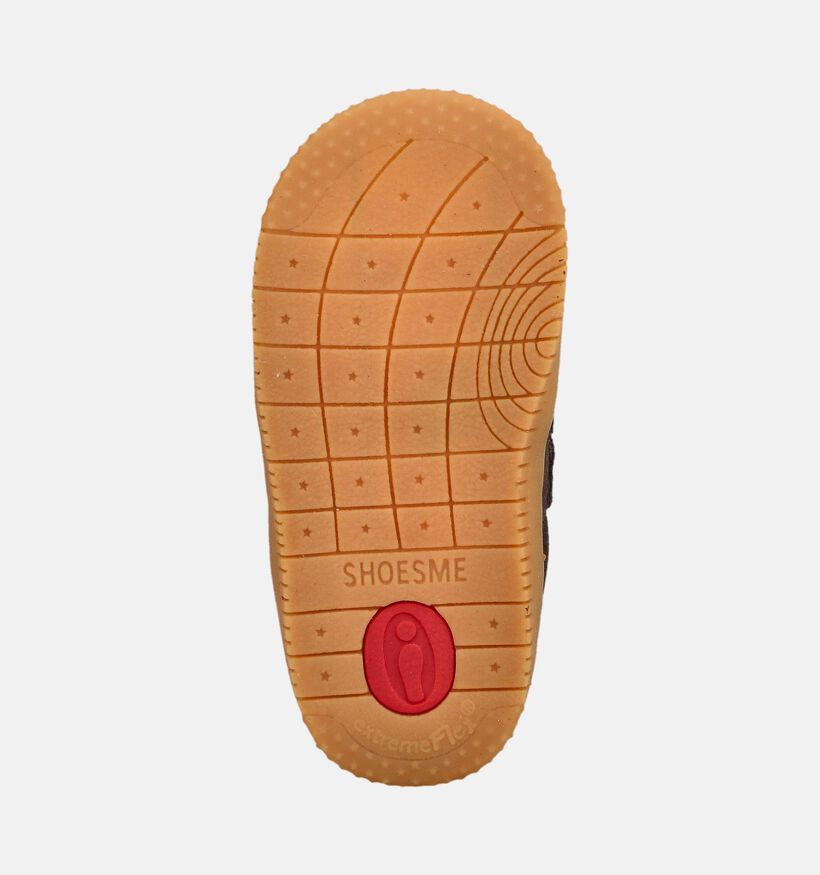Shoesme Donkerbruine Babysneakers voor meisjes (380792) - geschikt voor steunzolen