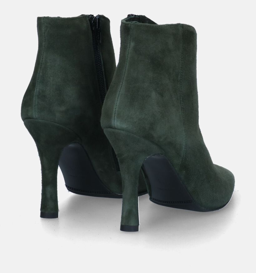 Cristian Daniel Bottines à talons en Vert kaki pour femmes (317501)