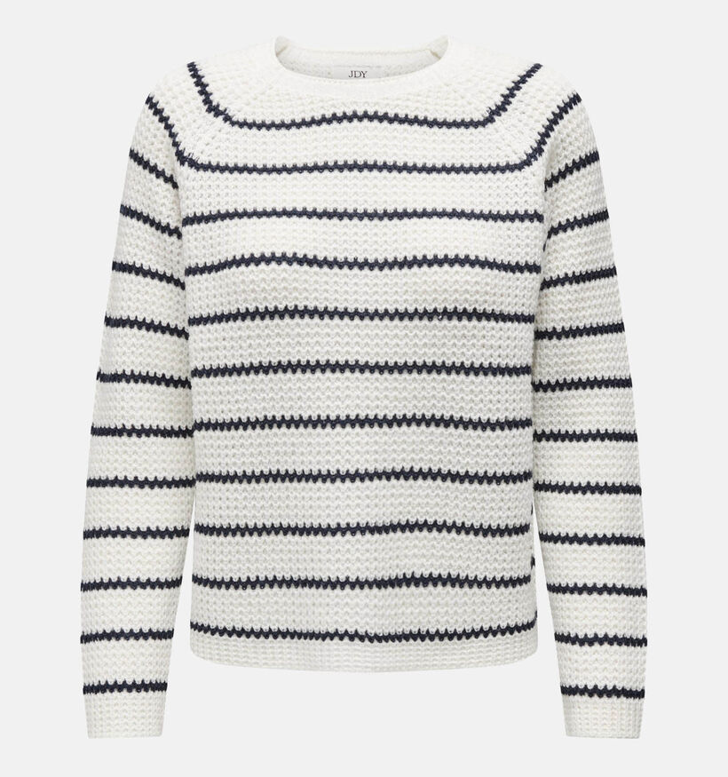 JDY Ellen Raglan Pull rayé en Blanc pour femmes (335800)