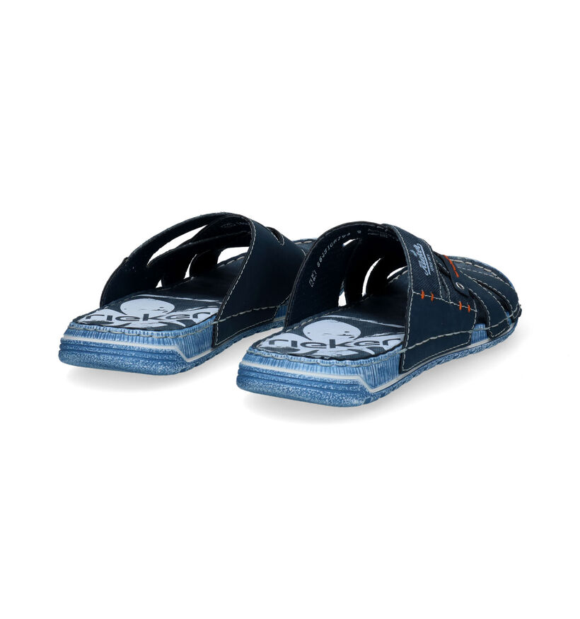 Rieker Blauwe Slippers in kunstleer (308588)
