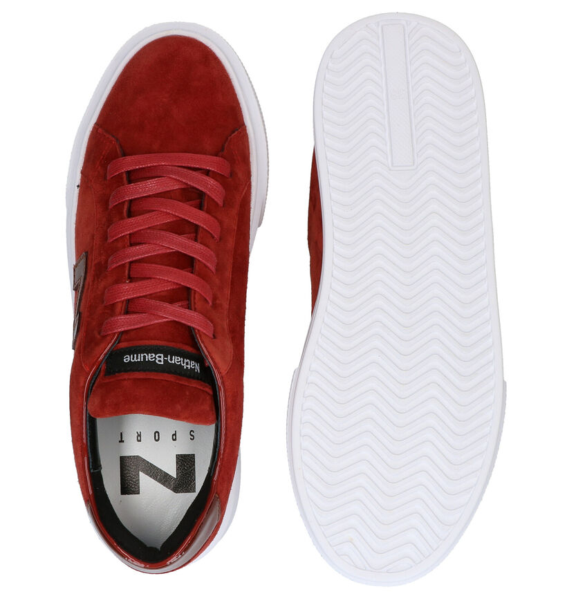 Nathan-Baume Chaussures à lacets en Rouge foncé en cuir (283256)