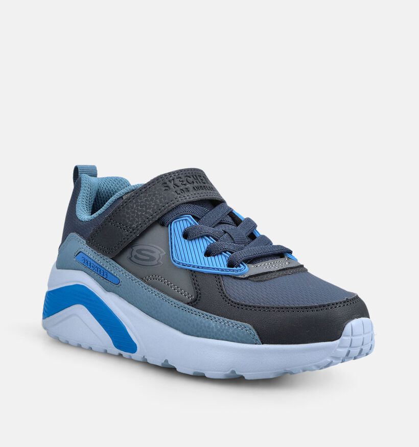 Skechers Uno Lite - Revival Edge Baskets basses en Bleu pour gar&ccedil;ons (376869)
