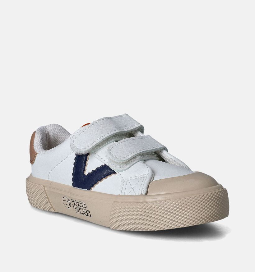 Victoria Witte Velcroschoenen voor jongens, meisjes (354106)
